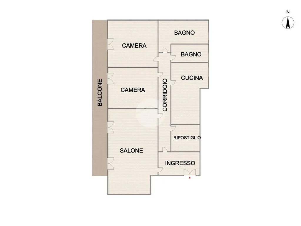 Plan - Bright Apartment with Balcony in Palermo