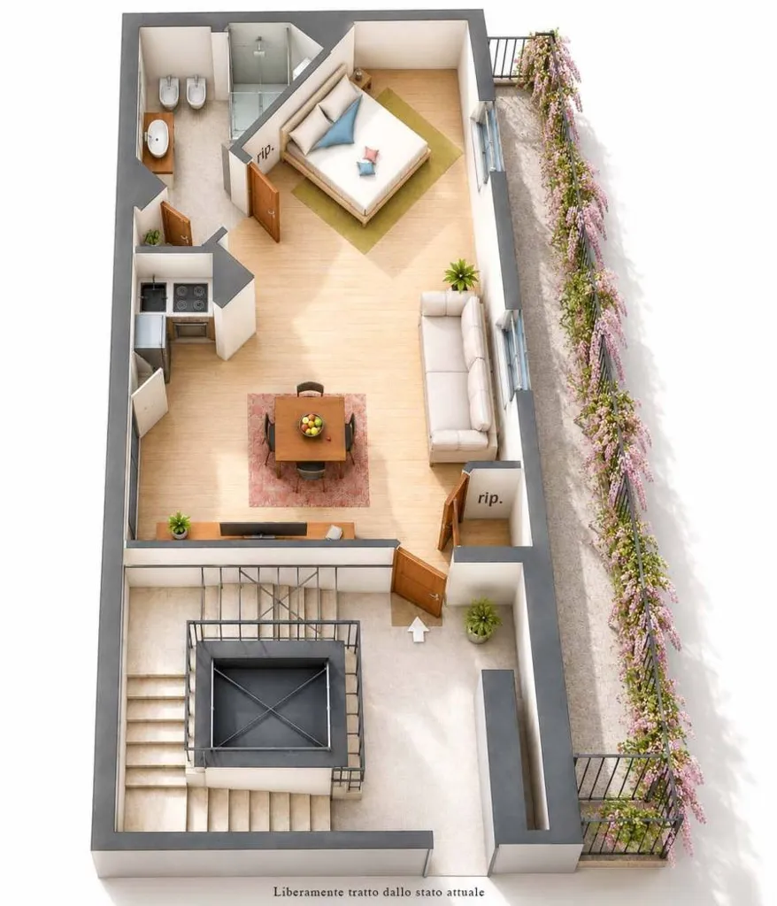 Planimetria - Luxury Flat with Historic Charm in Milan
