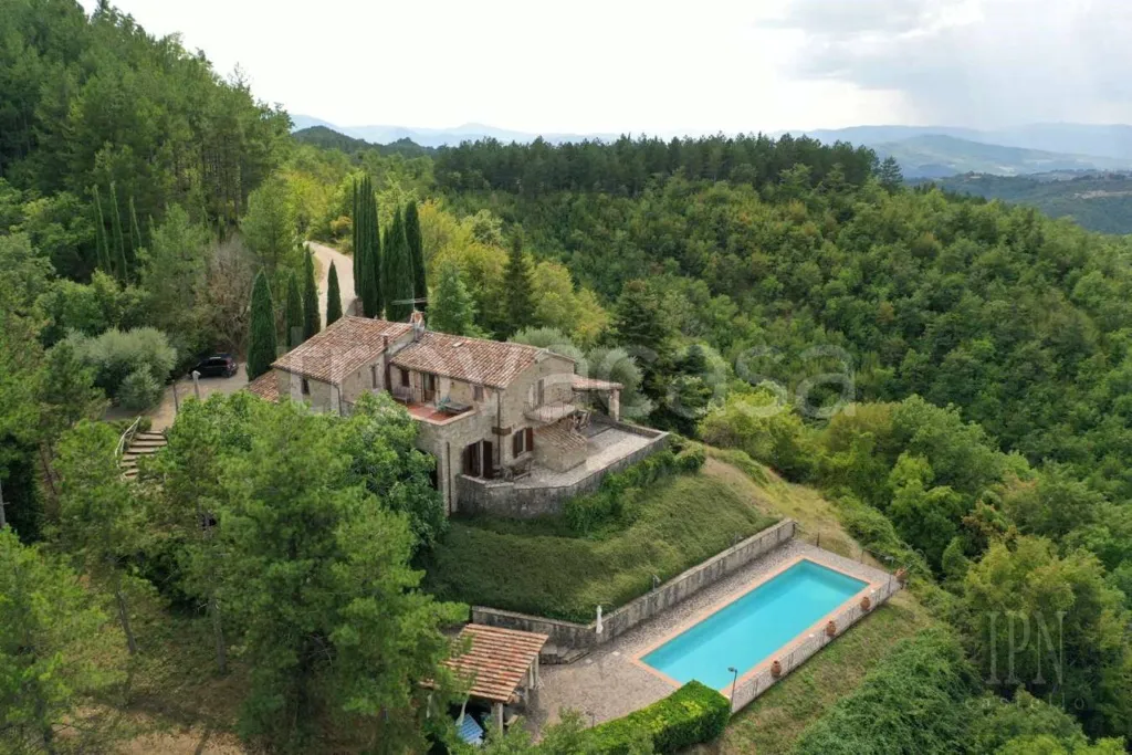 Vue aérienne - Country House with Pool in Pietralunga, Umbria