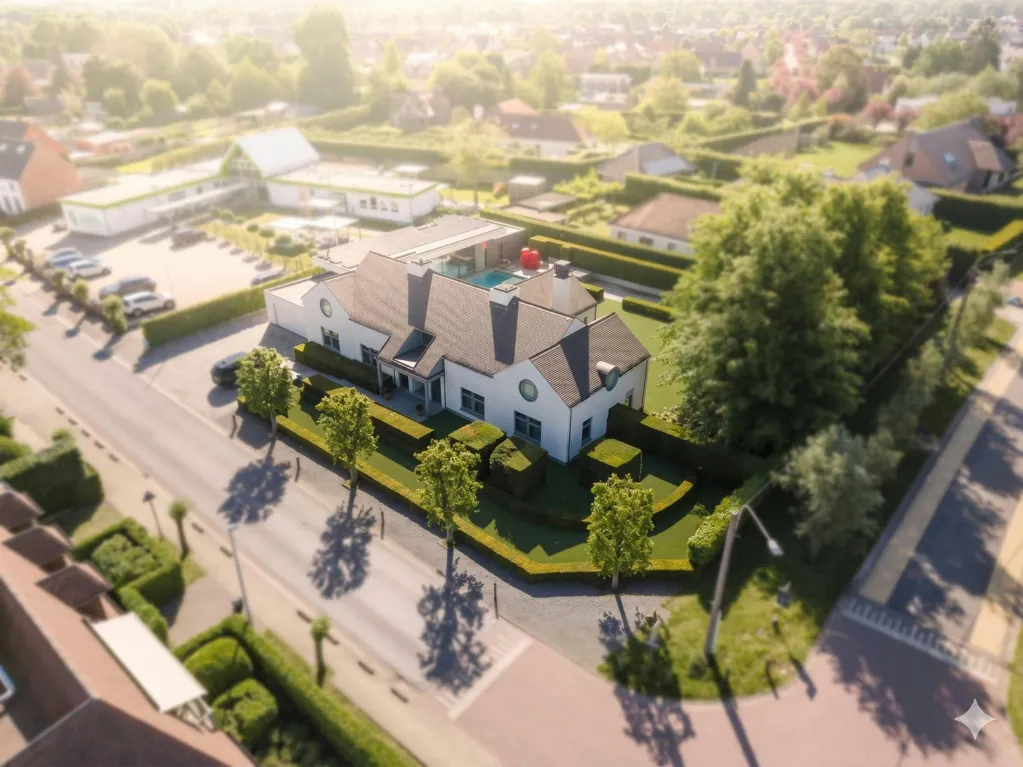 Õhuvaade - Luxury Villa with Pool in Villapark, Waregem