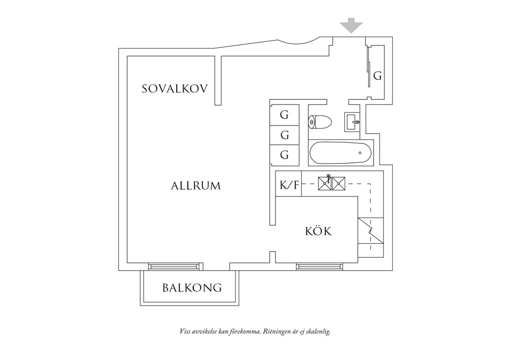Plaan - Funkis Flat with Balcony in Gothenburg