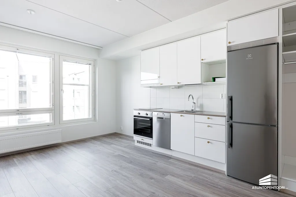 Cucina - Modern Studio with Balcony in Lamminpää, Tampere