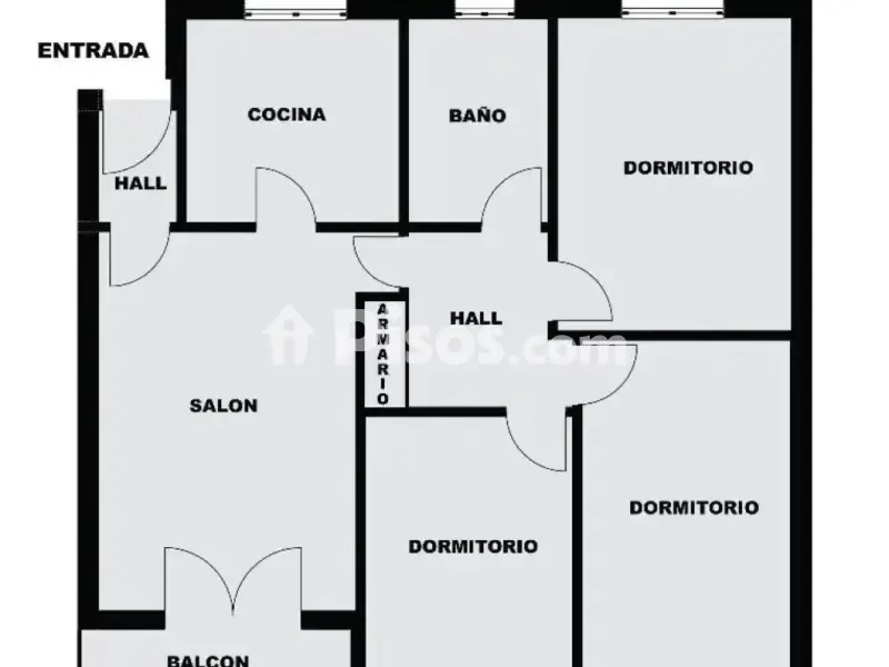 Planimetria - Furnished Flat with Balcony in Garrido Norte