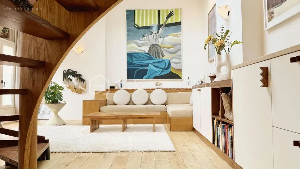 Living Room - Loft with High Ceilings in Northern Marais