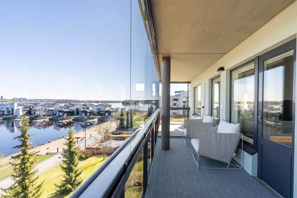 Balcony - Renovated Apartment with Sea View in Pirkkala