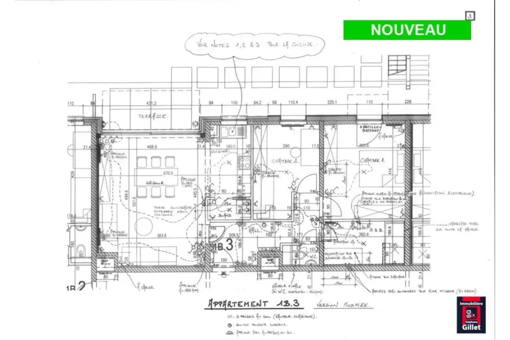 Plan - Appartement 2 Chambres avec Terrasse à Andenne