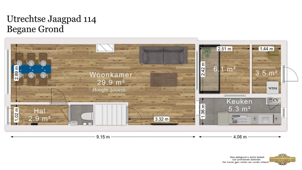 3-toaline maja asukohas Leiden
