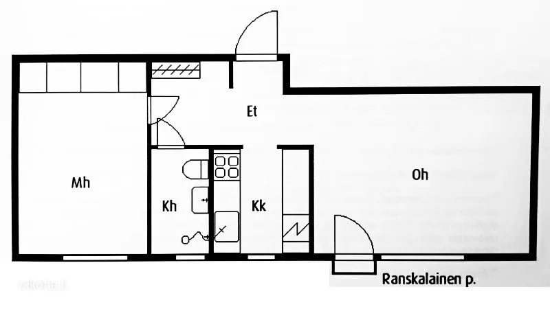 Planimetria - Modernised Apartment with Park Views in Varkaus