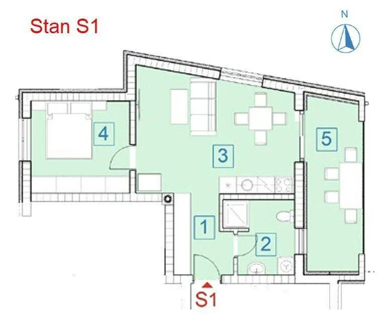 Plaan - New Apartments with Balcony in Đurđevac
