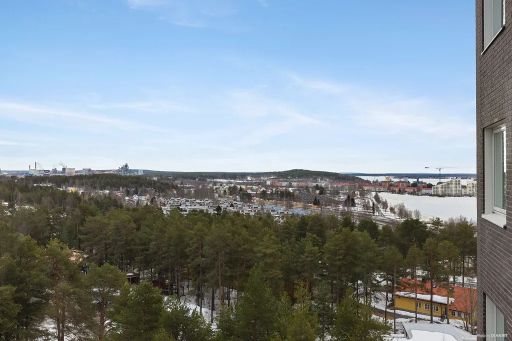 Vue aérienne - Modern Flat with Balcony in Luleå