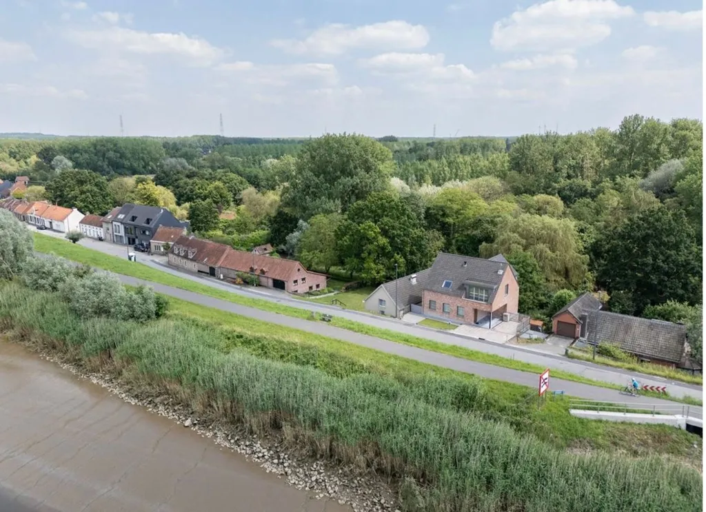 Vue aérienne - Modern House with Schelde View in Weert