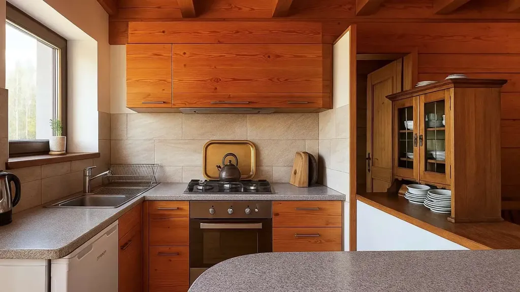 Kitchen - Rustic House with Mountain View in Varzo
