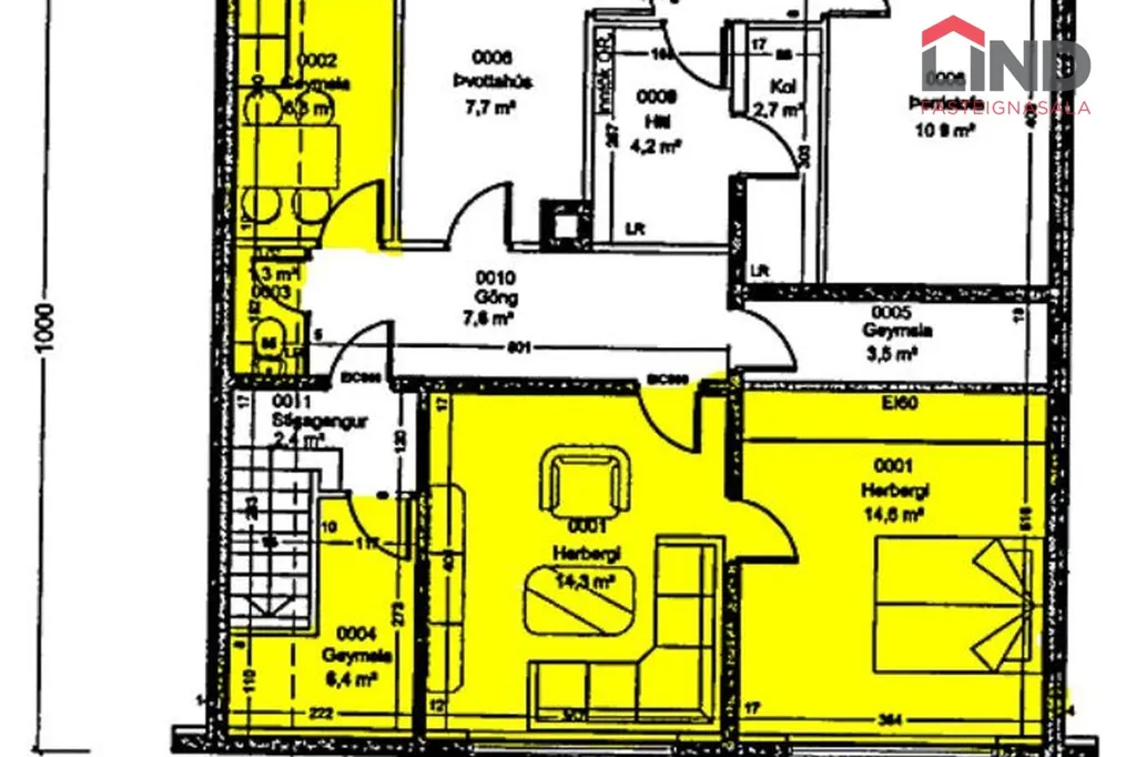 Plan - Shared Entrance Apartment in Reykjavik