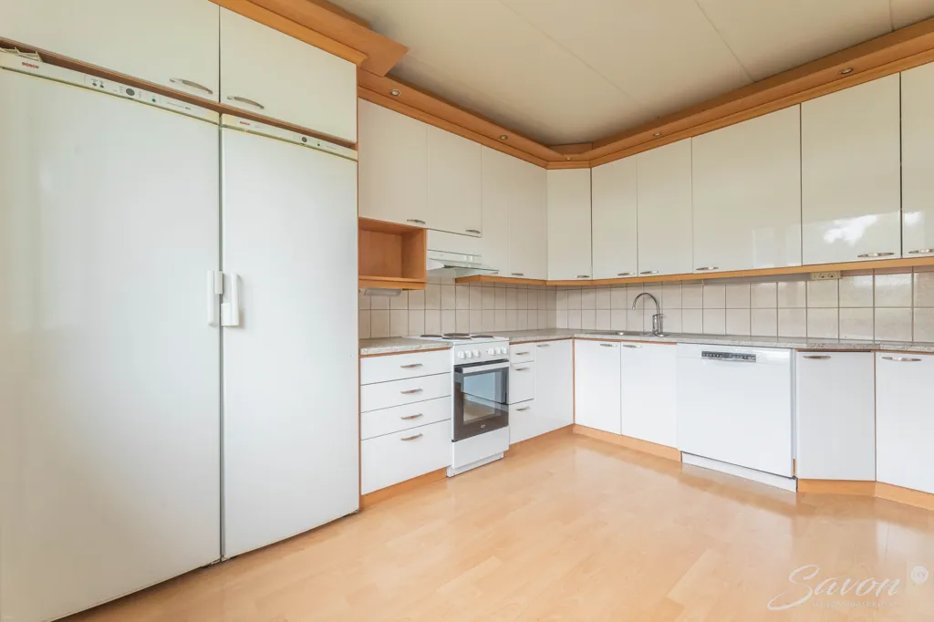 Kitchen - Sauna-Enabled Terraced House in Käpykangas, Varkaus
