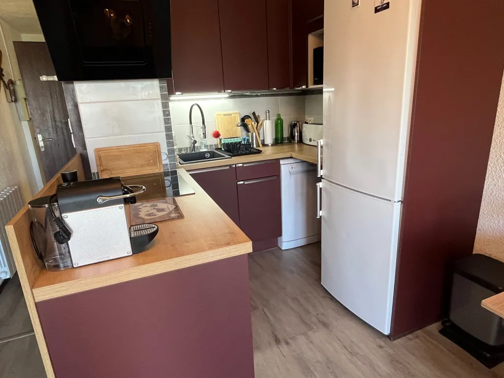 Kitchen - Duplex Apartment with Mountain View in Saint Lary 1700