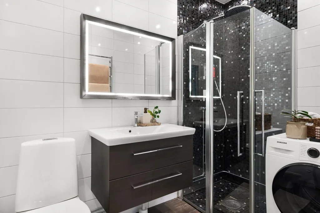 Salles de bain - Apartment with Central Location in Höganäs
