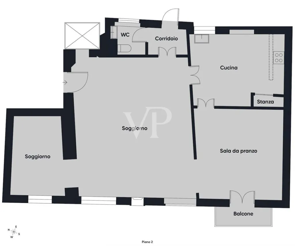 Plaan - Napoleonic Mansion with Triple Garage in Verona