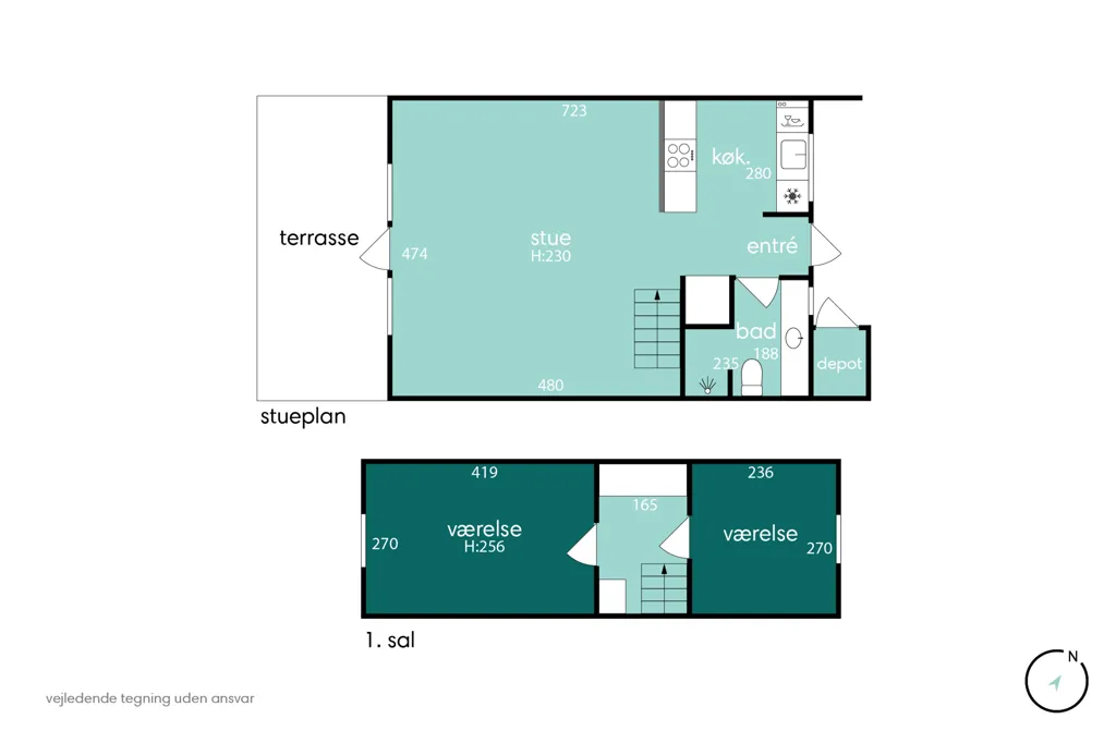 Plan - Maison 3 pièces à Rødby