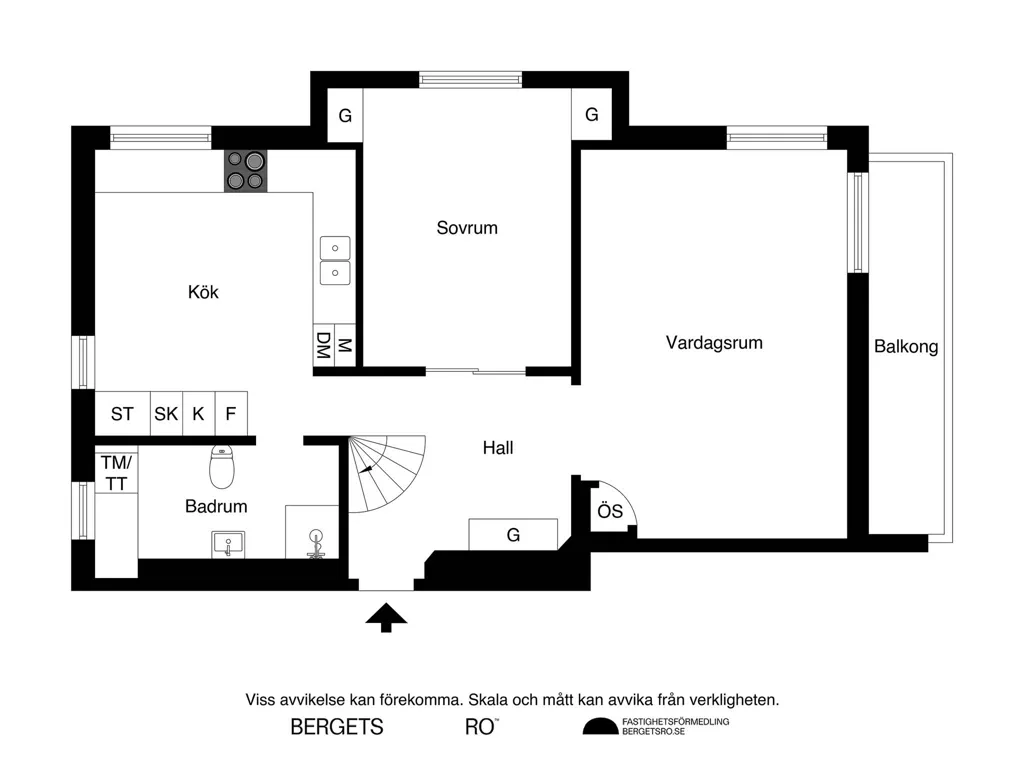 Plaan - Charming 1930s Villa-Style Flat in Gamla Råsunda