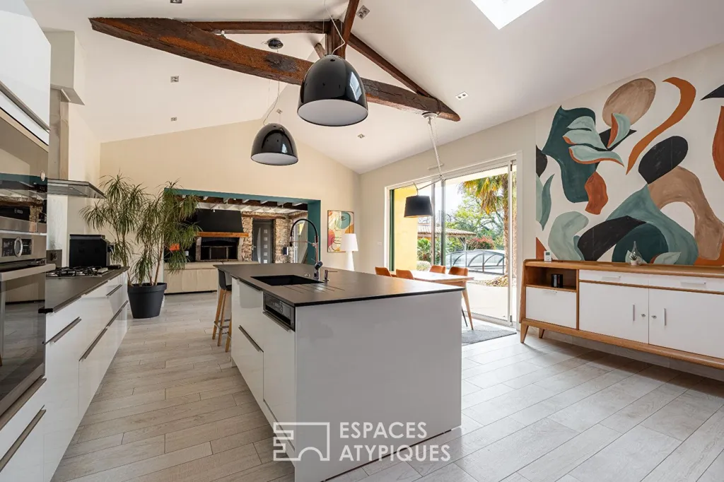 Köök - Renovated Longère with Pool in Countryside