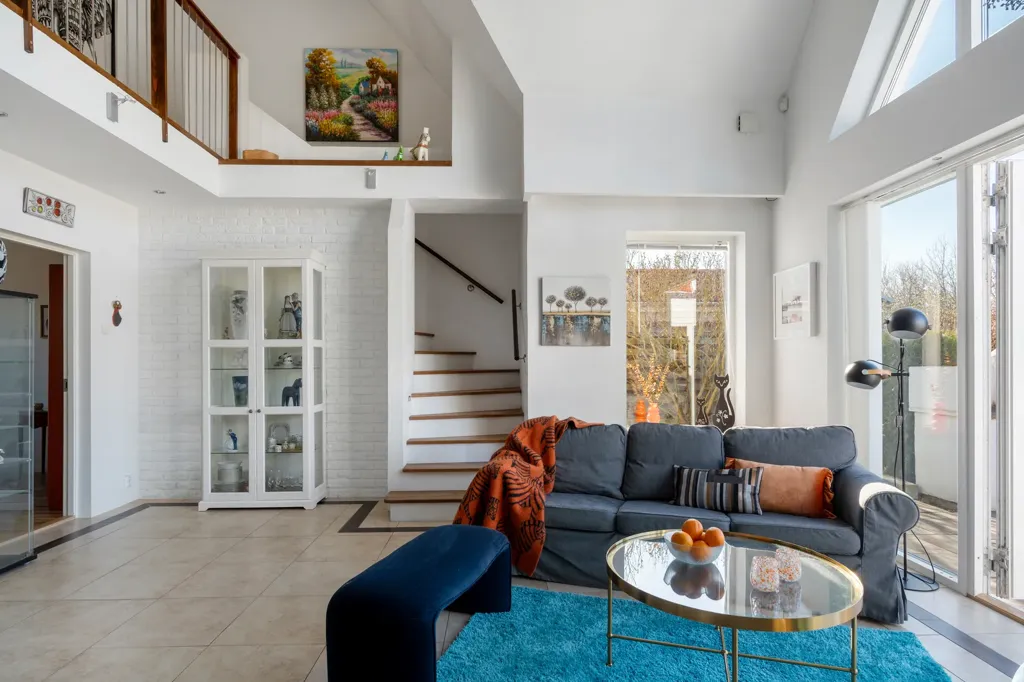 Living Room - Stonework Villa with Pool in Skegrie