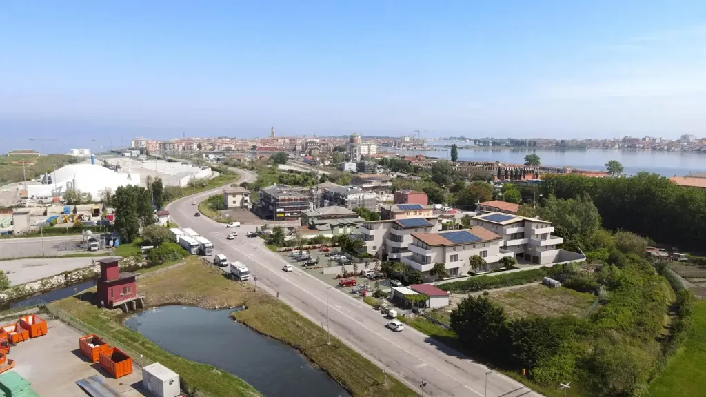 Vue aérienne - Apartment with Spacious Terrace in Chioggia
