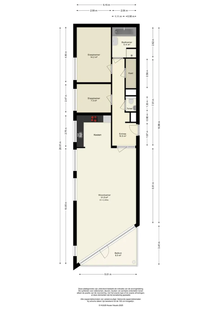 Plaan - Corner Gallery Flat with Balcony in Filmwijk