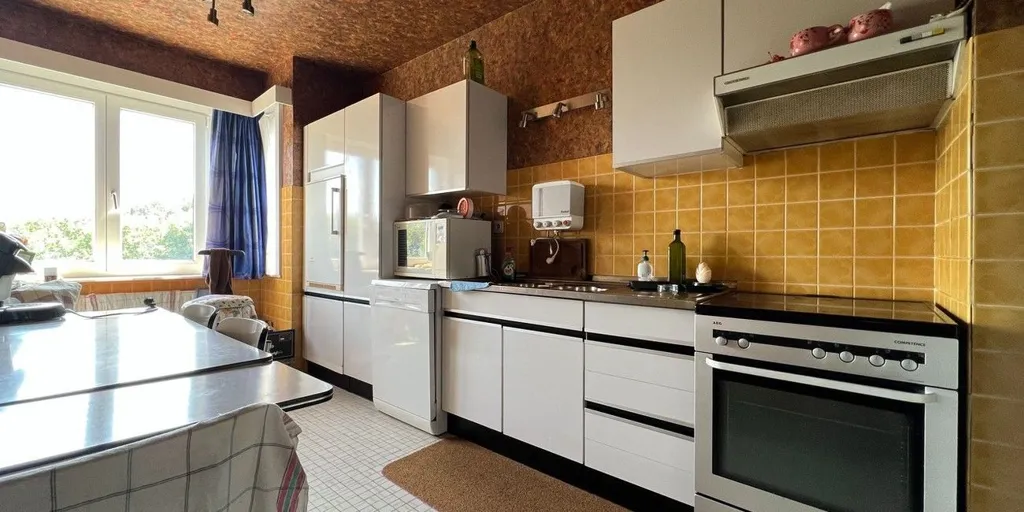 Köök - Corner Apartment with Park View in Ostend
