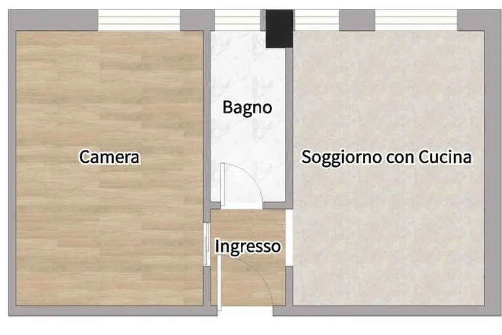 Planimetria - Modernised 2-Bedroom in Udine, Milan