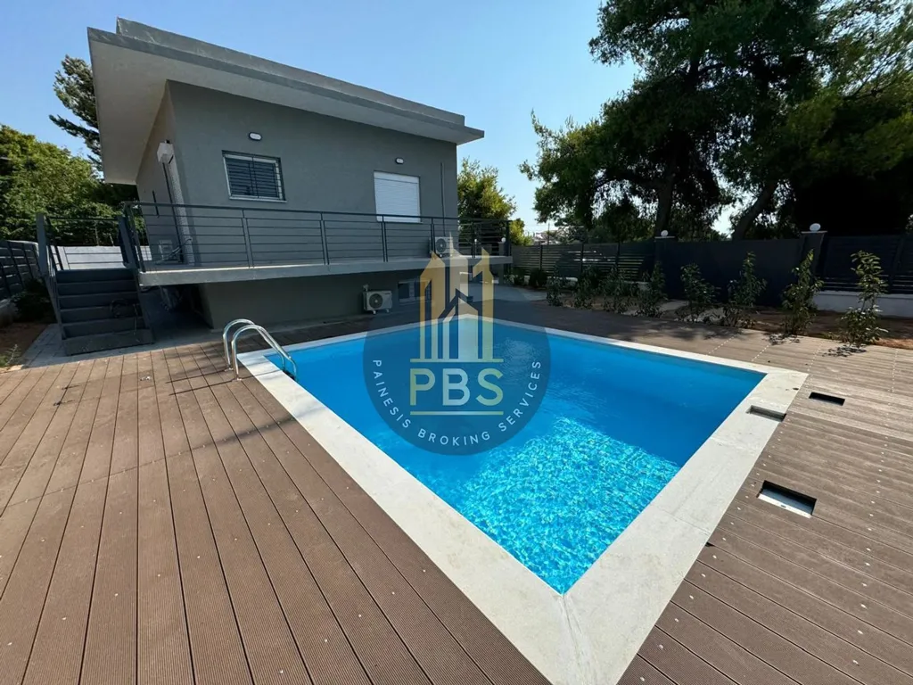 Piscine - Modern Villa with Pool in Artemida, Loutraki