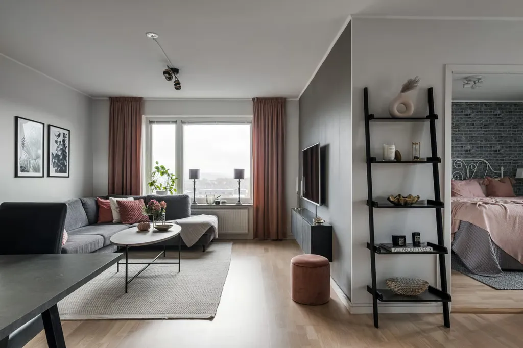 Séjour - Apartment with Balcony and View in Göteborg