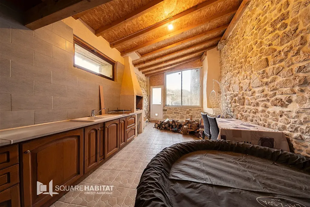 Cuisine - Maison en Pierre avec Vue sur les Pyrénées à Roquefixade