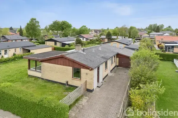 Vue aérienne - 1-Plan Villa with Garden in Svendborg