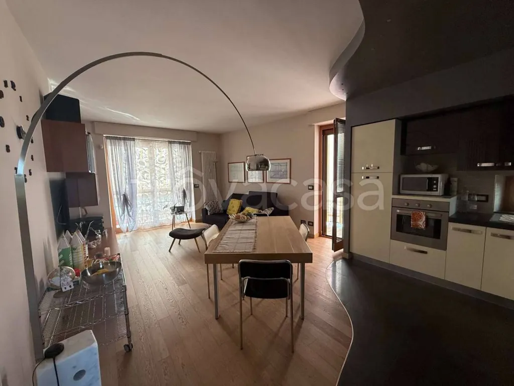 Cucina - Rear Corner Flat with Balcony in Cuneo