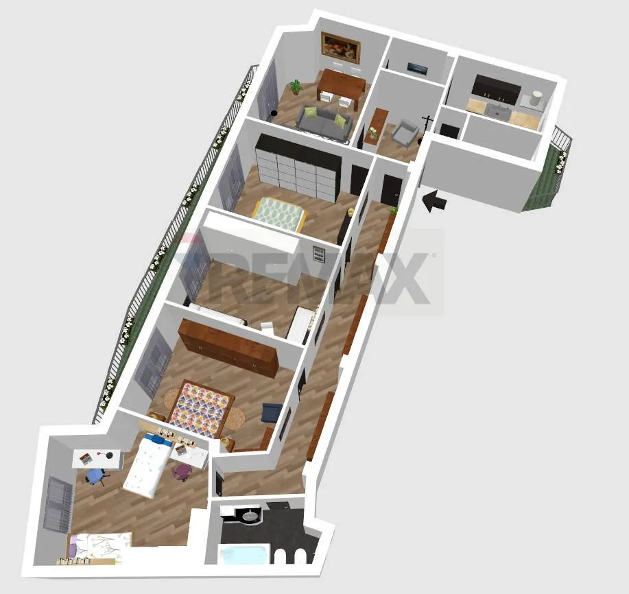 Plaan - Panoramic Apartment with Balcony in Naples