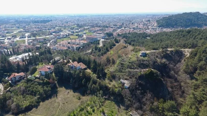 Aerial - Three-Storey House with Garden in Serrai Centre