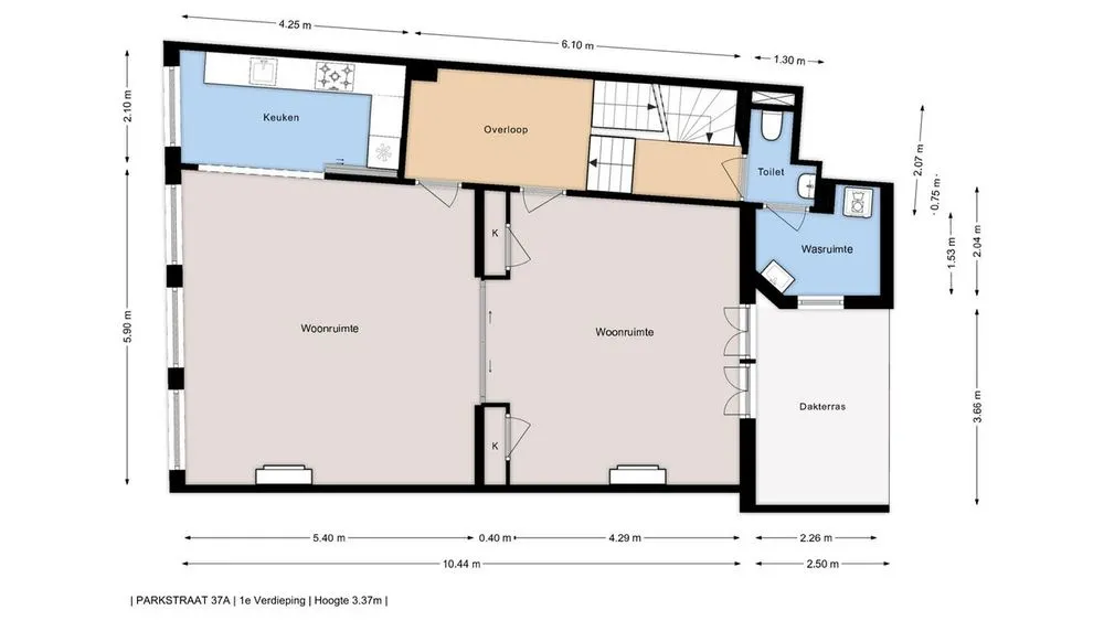 Plan - Classic Penthouse with Balcony in Den Haag