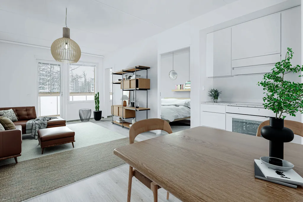 Séjour - Modern Apartment with Balcony in Karakallio, Espoo
