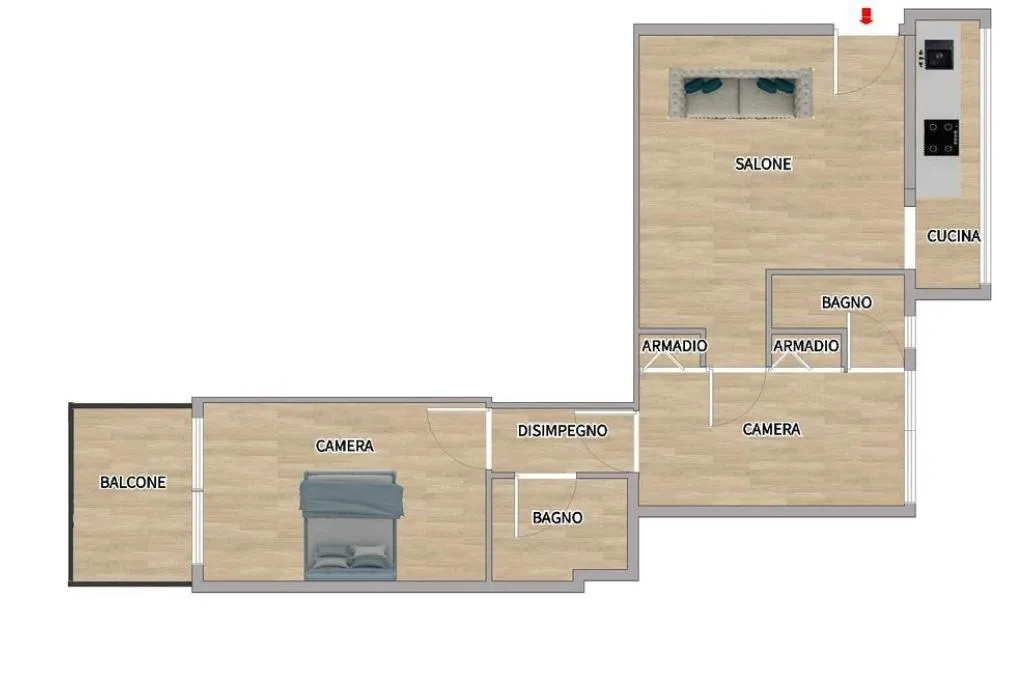 Plan - Penthouse with Sea View in Naples