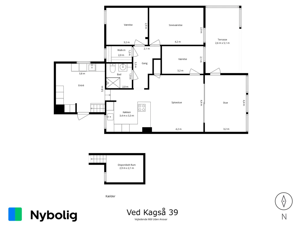 Plaan - Terraced House with West-Facing Terrace in Søborg