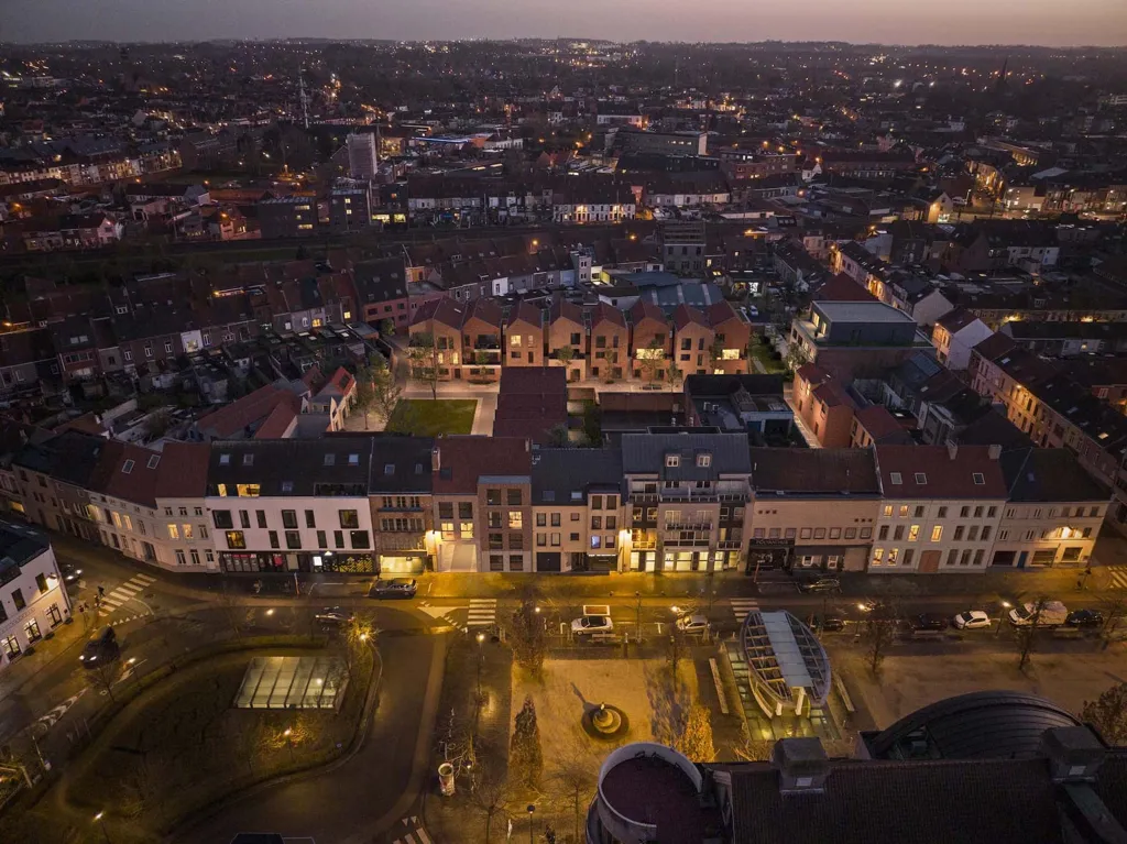 Vista aerea - Newly Built House with Terrace in Kortrijk