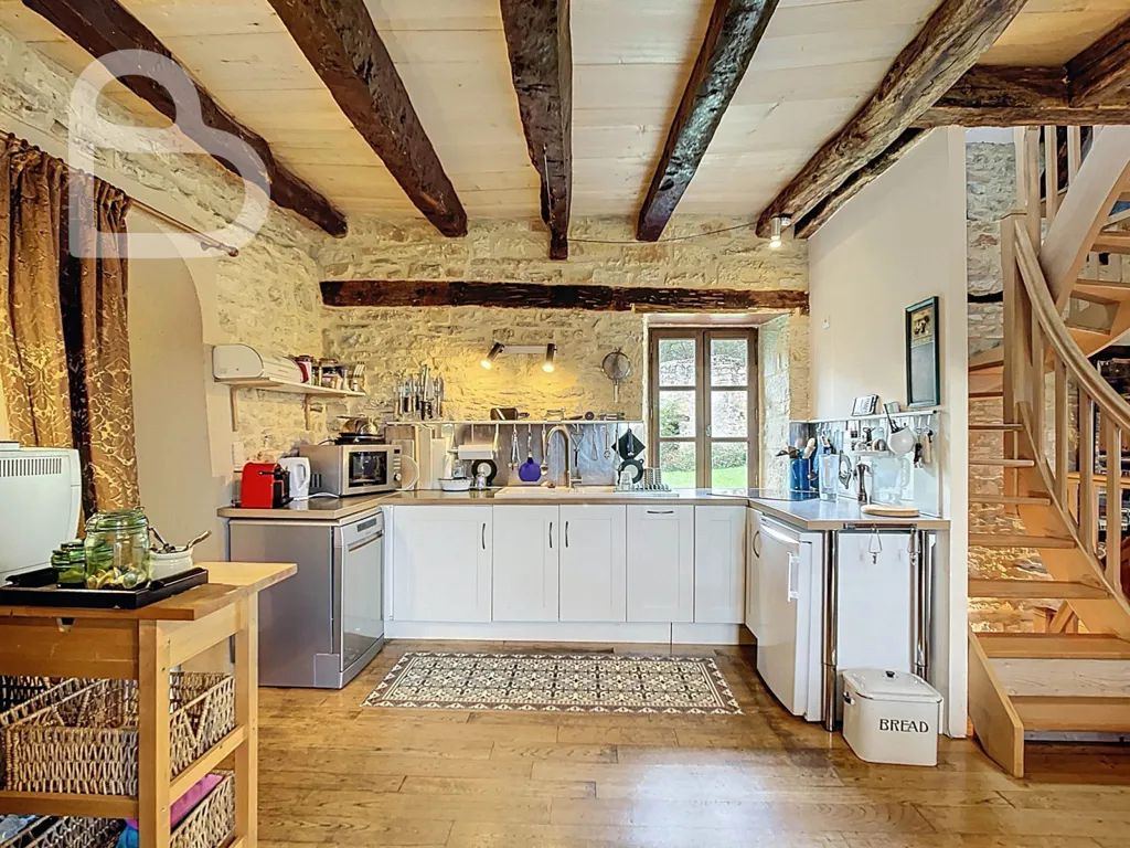 Cuisine - Domaine en Pierre avec Bassin à Gourdon