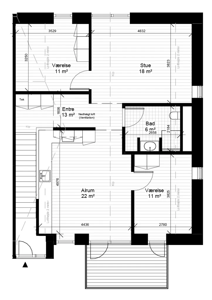 Plaan - Apartment with Terrace in Bronzehaven, Køge