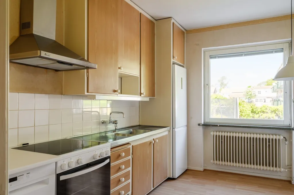 Cuisine - Apartment with Large Glazed Balcony in Anderslöv