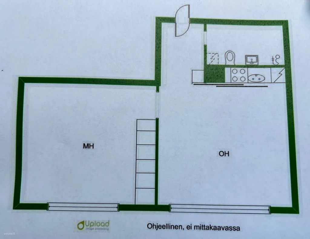 Plan - Modernised Flat with Forest View in Lahti