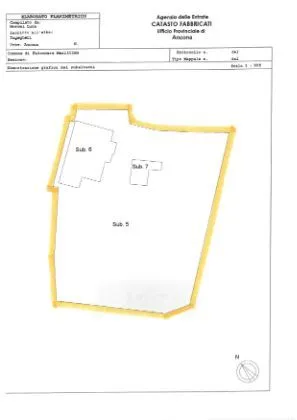 Planimetria - Rustic Casale to Demolish in Castelferretti