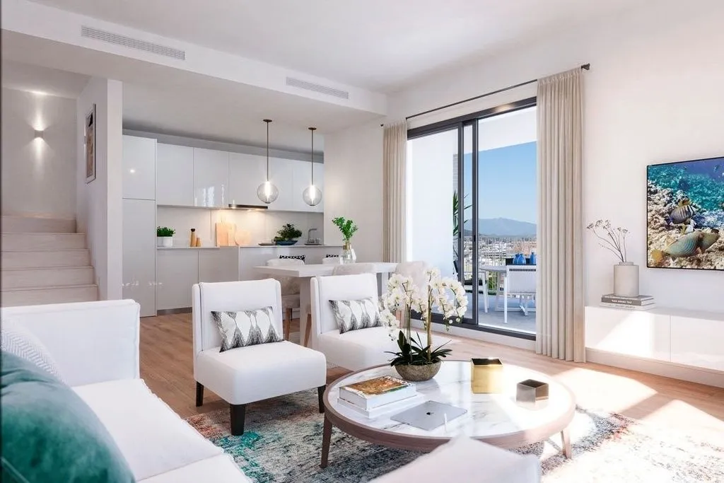 Living Room - Luxury Penthouse with Terrace in Estepona