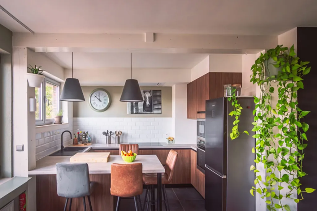Köök - Renovated Apartment with Park View in Deurne