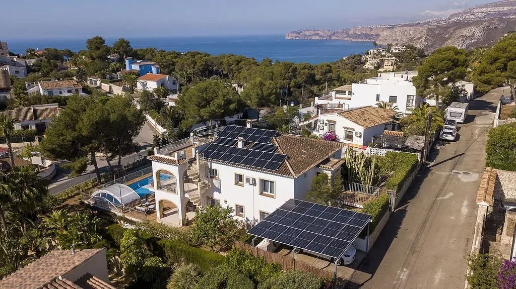 Aerial - Chalet with Sea View and Pool in Cap Martí