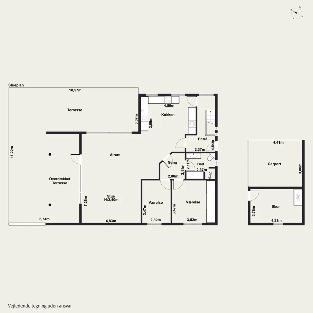 Planimetria - Renovated Villa with Terrace in Humble